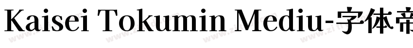 Kaisei Tokumin Mediu字体转换